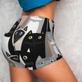 thumbnail image 4 of Wukai Colors Cats Print Pack Biker Shorts for Women Yoga Workout Gym Running Scrunch Active Shorts-Medium, 4 of 8