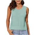 thumbnail image 2 of LSLJS Women V Neck Color Back Casual Loose Sleeveless Shirts Tank Tops, Womens Tank Tops, 2 of 5