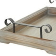 thumbnail image 6 of DecMode 20", 17"W Beige Wood  Tray with Metal Handles, 2-Pieces, 6 of 10