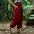 thumbnail image 4 of DailyTrove Women's High Waisted Cargo Pants - Relaxed Fit Baggy Trousers with Pockets for Outdoor & Streetwear, 4 of 6