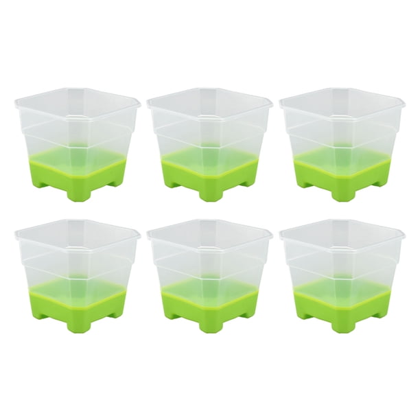 Macetas cuadradas de Silicona para Vivero, Macetas Transparentes Reutilizables para Plánntulas, Fondo Estable, Adecuadas para El Hogar, Jardín y Granja