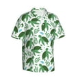 thumbnail image 2 of Fotbe Cartoon Turtle Hawaiian Shirt for Men Unisex Summer Beach Casual Short Sleeve Cotton Linen Button Down Shirts-Small, 2 of 9