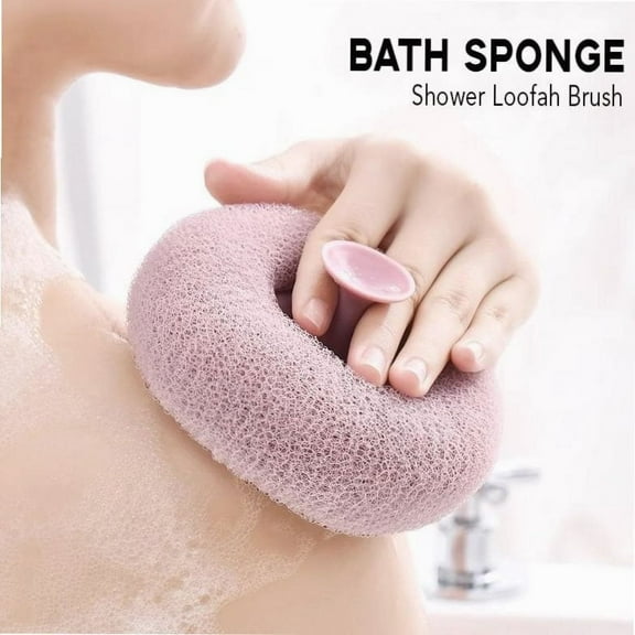 2 Counts Bath Sponge Body Brush,Bath Loofah Sponge Brush to Scrub The Body and Enjoy The Shower-Random Colors sponge baby natural sponge,Exfoliating Body Scrubber Mesh Balls
