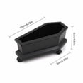 thumbnail image 3 of Planter Black Coffin Shaped 5 X 2 X 2 Inch Gothic Home Desktop Decor for Halloween Party, 3 of 7