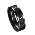 thumbnail image 2 of Xinyolin Wide Roman Numeral Men Ring Stainless Steel Simple - Smooth Finger Ring Fashion Jewelry, 2 of 7