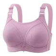 thumbnail image 5 of mgoYE Bras for Women No Underwire Wireless Supportive Full Coverage Wide Straps Seamless Tshirt Bra(Purple,38), 5 of 5