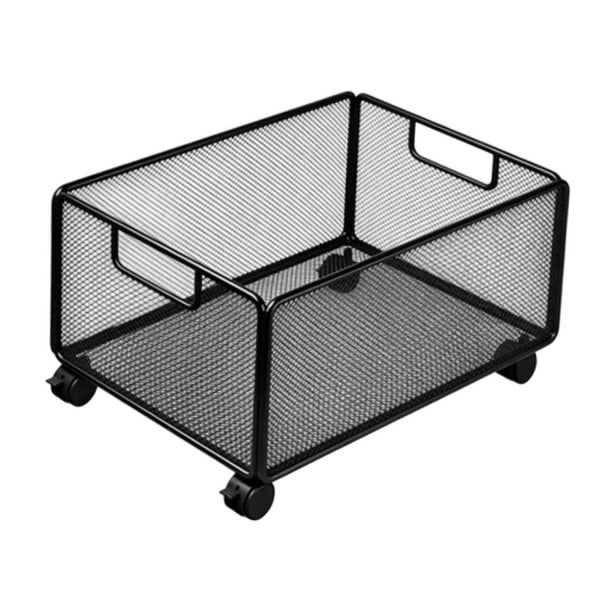Carrito de archivos con ruedas para oficina, organizador de archivos con ruedas móvil, cesta de almacenamiento 30 cm x 38 cm x 23 cm