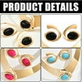 thumbnail image 3 of YIEMEEN Elegant Geometric Jewelry Set Gold Color Necklace Earrings For Special Occasions, 3 of 10