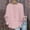Pink, variant on IROINNID Women's New 3/4 Lace Sleeve V-Neck Tops Casual Printed Loose Blouse Spring Summer Fashion Tunic Tops (Black,M)