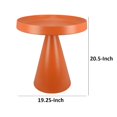 thumbnail image 5 of Mesa soporte para plantas Benzara naranja de metal con tapa redonda de 49 cm, 5 of 5