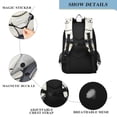 thumbnail image 4 of FORMRS Unisex School Backpack 17" Student Travel Bag with Laptop Compartment, Black Cute Cat, 4 of 7
