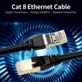 thumbnail image 3 of CABLE CABLE CABLE CABLE DE RED DE ALTA VELOCIDAD 40 GBPS 2000MHz/ par Tratir twolinado/ Interfaz RJ45 RJ45 Negro, 3 of 7