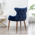 thumbnail image 4 of Lindale Contemporary Velvet Upholstered Nailhead Trim Accent Chair, Blue, 4 of 14