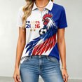 thumbnail image 5 of Women's Football Graphic T-Shirt, Women's Printed Short Sleeve Sports Top - Fashion Athletic Workout Shirt for Gym and Casual Wear for Soccer Tournament 2026 Blue Size: 2XL, 5 of 5
