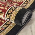 thumbnail image 6 of Noble Medallion Red Green Ivory Light Blue Black Persian Floral Oriental Formal Traditional Area Rug Shed Free Modern Contemporary Transitional Soft Living Dining Room Rug, 6 of 8