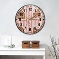 thumbnail image 2 of Yayeee Wall Clock Battery Operated 9.5" Silent Quartz Non-Ticking for Living Room Decor, Pink Candy House, 2 of 8