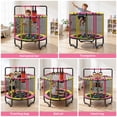 thumbnail image 4 of 55" Toddler Trampoline for Kids with Basketball Hoop, SHINPT Indoor Outdoor Kids Trampoline with Enclosure Net, Basketball, Small Trampoline Gift for Boys Girls, Mini Trampoline for Kids, 4 of 9