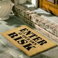 thumbnail image 1 of Dynamic Rugs VA233465190 18 x 30 Po Vale Entrer à Votre Propre Risque Tapis de Porte - Ivoire & Noir, 1 of 1