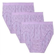 Bali Womens Comfort Revolution Microfiber Seamless Hi Cut Panty - Best-Seller, (Pack of 3) 3 Morning Orchid Dot