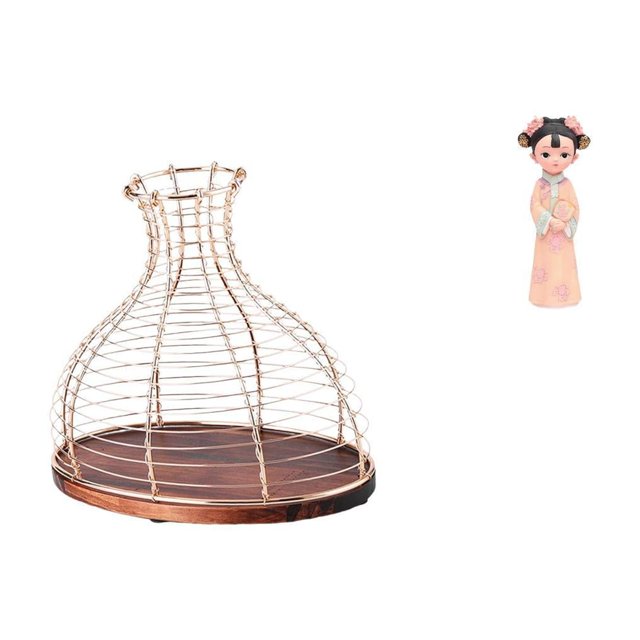 Portacorchos de vino,Soporte de metal para corcho de vino,tapón de exhibición para vino,Estatua de muñeca de resina,Estatua de resina de niña antigua tradicional china,Artesanía Vestido