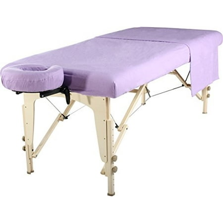 - Mt Massage Universal Massage Table Flannel Sheet Set 3 in 1 (In 6 Colors) Table Cover, Face Cushion Cover, Table Sheet (Purple)