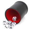 thumbnail image 1 of Taza de dados TUZAMA profesional con forro de fieltro con 6 dados para Yahtzee, 1 of 6