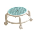 thumbnail image 3 of Elodie Tabouret Bas Rond Roulant Léger Robuste Rotation à 360 Degrés pour Maison Bureau SPA Bleu, 3 of 8