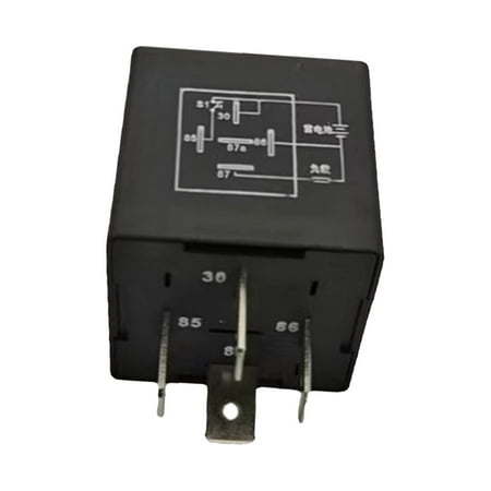yotijay 12V Delay Off Relay Accessories Cooling Fan Relay Spare Parts Durable Professional Spdt Replacement 40A 4 Pin for Boats Auto Truck Car 30 seconds