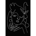 thumbnail image 2 of 1x Studio II 24x32 Black Ornate Wood Framed with Double Matting Museum Art Print Titled - lineart_swan_black_vector_005, 2 of 4