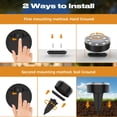 thumbnail image 4 of 4 Pack Solar Mini Ground Lights Outdoor - 8 LED Disc Lights with Flat Design IP44, Solar-Powered Pathway Lights for Garden, Lawn, Patio, Yard, Path & Landscape ( Cool White), 4 of 7