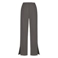 thumbnail image 5 of Womens Elastic High Waisted Palazzo Pants Casual Wide Leg Long Lounge Pants Spring Flowy Trousers with Pockets Ladies Comfy Plus Size Trendy Outfits Lightweight Cute Fashion Dressy Clothes, 5 of 6