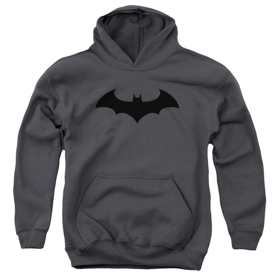 Batman/hush Logo-youth Pull-over Hoodie - Charcoal - Sm