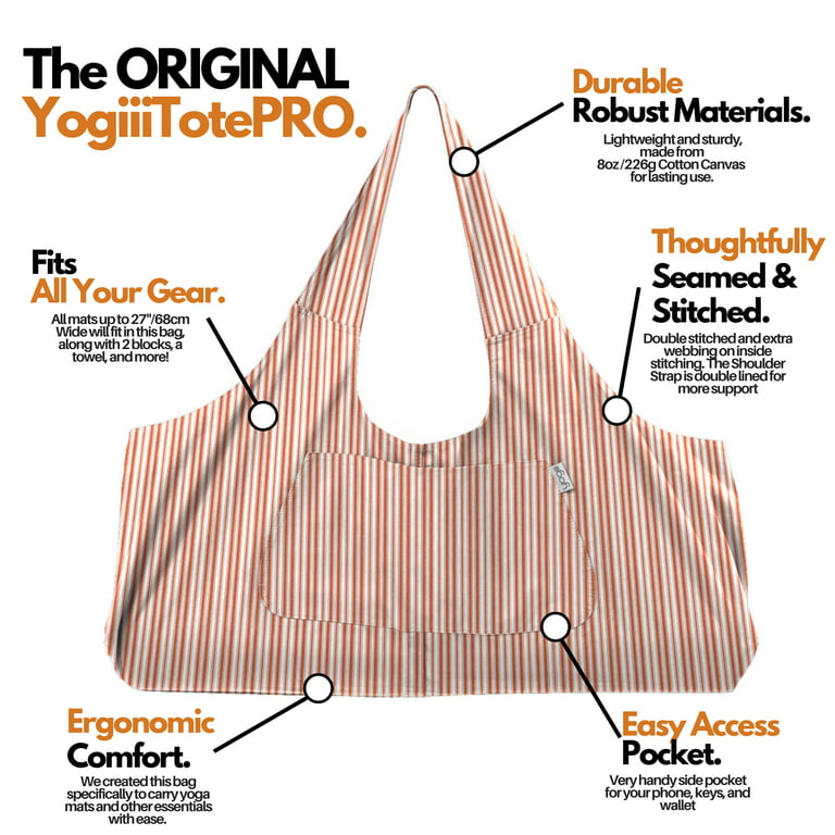 Yoga Mat Bags Gym Bag With Yoga Mat Holder Yoga Pilates Mat Bag Basic  Canvas Tote With Mat Carrier Pocket Large Capacity