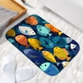 thumbnail image 4 of 1pc Colorful Fish in the Sea Absorbent Non-Slip Bathroom Thickened Flannel Rug Decor,Soft,Quick Drying,Suitable For Indoor/outdoor Use,Bathrooms,Bedrooms,Kitchens,Terrace,Laundry Rooms,16"x24", 4 of 9