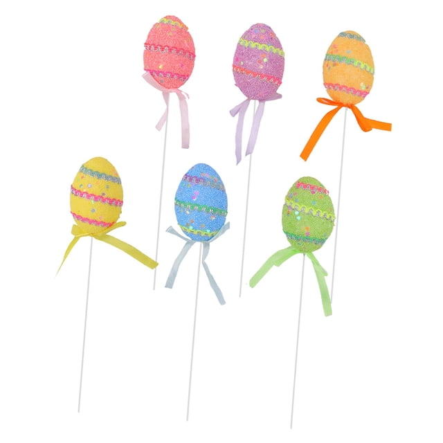 6 piezas de ramas de huevo de Pascua, centro de mesa decorativo, manualidades de bricolaje, decoración de Pascua, arreglo floral para festival, patio S225