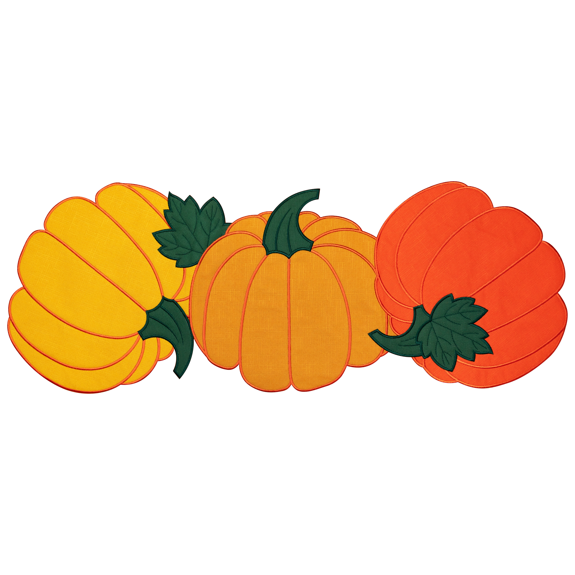Pumpkin Trio Fall Harvest Table Runner - 32.25" x 13.25"