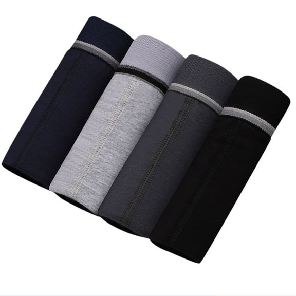 asdoklhq Underwear for Men,4 Pack Men's Underwear Cotton Boxer Briefs Shorts Pouch Soft Underpants Knicke