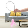 thumbnail image 5 of With Super Suction Cup Long Pole Cat Teasing Wand Detachable 80CM Kitten Toys Feathers Wand Cats Toys Interactive Toy 1*PINK FEATHER+1*STICK, 5 of 8