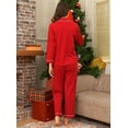 thumbnail image 5 of MAYFISH 100% Cotton Pajama Sets for Women Long Sleeve Sleepwear Button Down Pjs Fall 2 Piece Lounge Sets S-XXL(Cherry, Medium), 5 of 7