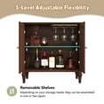 thumbnail image 5 of CBJCBJ 31.4"Mid Century Modern Sideboard Buffet Cabinet ,  Storage Cabinet with Adjustable Shelves, Accent Cabinet for Entryway, Dining Room, Brown, 5 of 8
