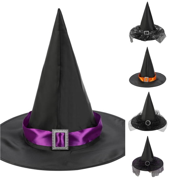 PMVFHDE Kids Witch Pointed Headdress Hat For Halloween Festival Party