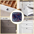 thumbnail image 6 of 4 Pcs Cabinet Handle Drawer Pulls Leaf Blue Knobs with Screws Square Furniture Office Cabinet Knob Decoration, 6 of 7