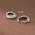 thumbnail image 6 of EOEMY 925 Sterling Silver Crystal Beads Drop Hoop Earrings Womens Jewellery Gift, 6 of 6