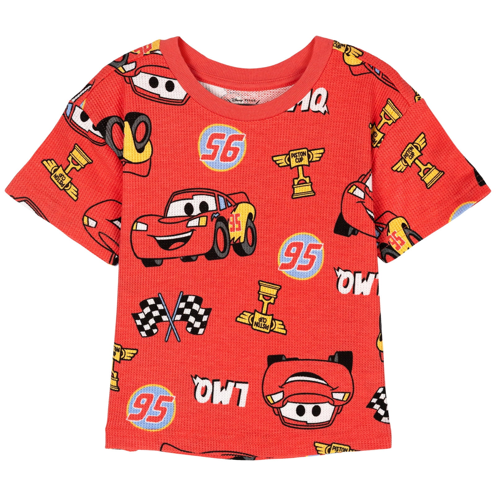 Disney Cars Little Boys' 2-Piece T-Shirt and Shorts Set McQueen Cayenne Red