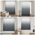 thumbnail image 5 of Grey Ombre Sheer Curtains 72 Inch Length, Light Filtering Voile Curtain Panel, Gray White Gradient Modern Abstract Art Rod Pocket Drapes Window Treatments for Living Room Bedroom 52"x72", 5 of 9