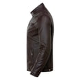 thumbnail image 3 of AZoiNM Men's Faux Leather Jacket Casual Motorcycle Biker Coat Stand Collar Zip Front Lightweight Fashion Outerwear with Zipper Pockets, 3 of 13