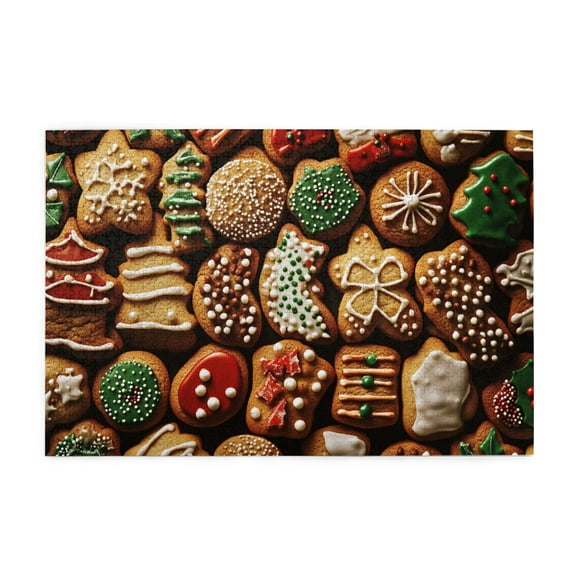 1000 PCS Christmas gingerbread puzzles for adults 1000 pieces,Create a festive atmosphere,Puzzles suitable for entertaining with family during holidays,whimsical Wooden Jigsaw Pieces