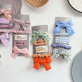 thumbnail image 5 of URMAGIC 5 Pcs/Set Sweet Fabric Floral Girl Heart Bow Hairpin Side Clip, 5 of 8