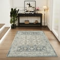 thumbnail image 4 of SIXHOME 3'x5' Area Rugs for Living Room Washable Rugs Ombre Vintage Floral Living Room Rug Aesthetic Carpet Soft Large Rugs for Bedroom Dining Room Office Retro Home Decor Blue, 4 of 8