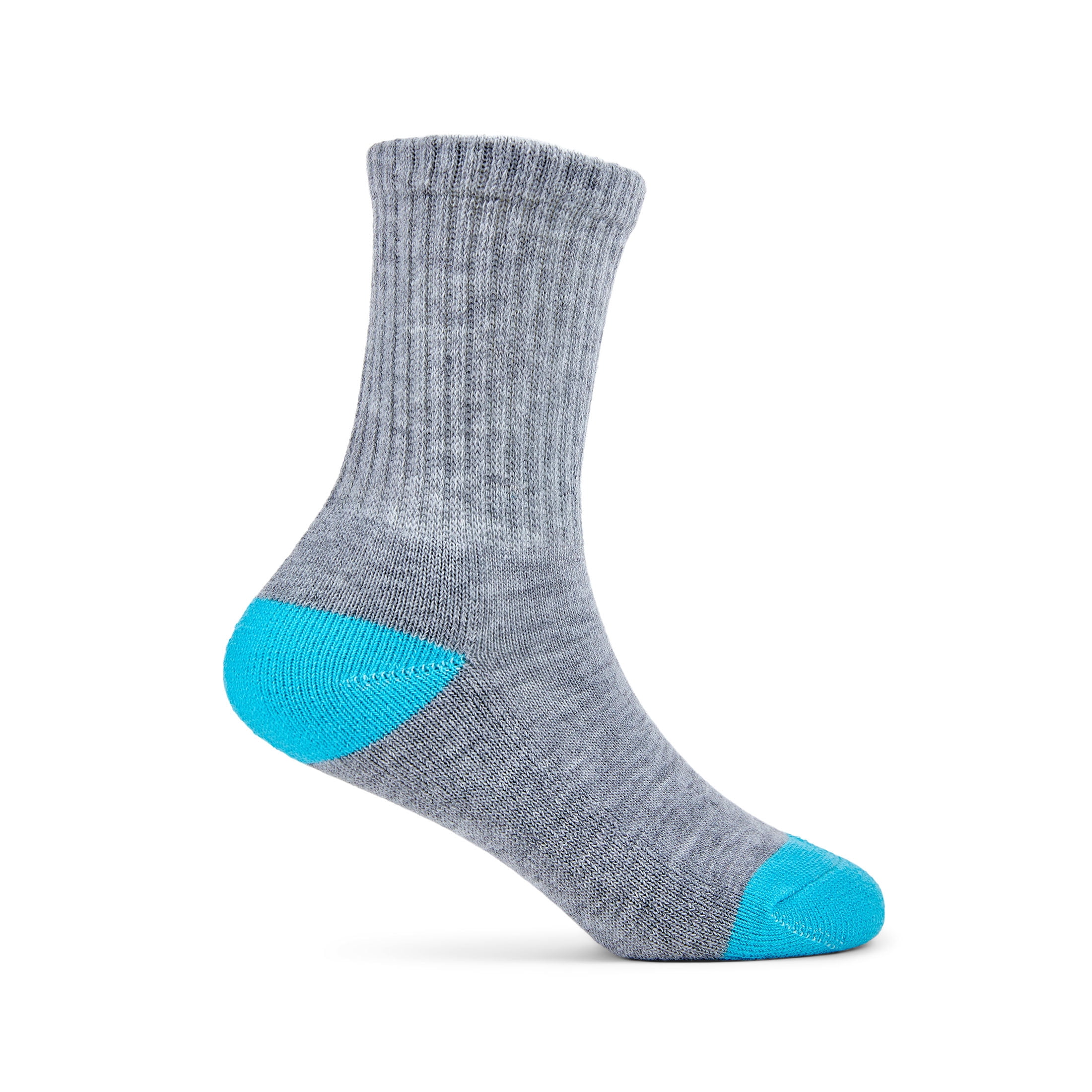 Fruit of the Loom All Day Comfort Girls Crew Socks, Sizes 6-10, 10-Pack